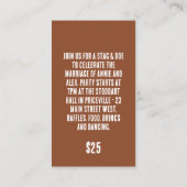 ウッドグレインスタグアンドドーチケット 名刺 (裏面)