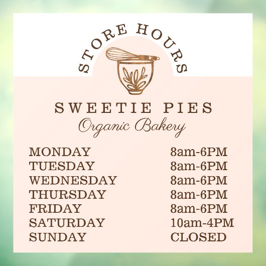 ウッドグレインベーカリースタンドミキサーストア時間 ウィンドウサイン (シート3)