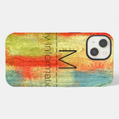ウッドグレインモノグラム iPhoneケース (裏面横)