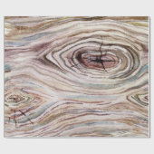 ウッドグレイン素朴ウォーターカラーカントリーシック ラッピングペーパー (フラット)