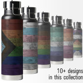 ウッドグレイン素朴フィラデルフィアプライドレインボーフラグ ウォーターボトル