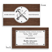 ウッドグレイン素朴ヴィンテージハンドマン建築 名刺