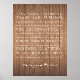 ウッドグレイン結婚の感謝していは素朴だ ポスター