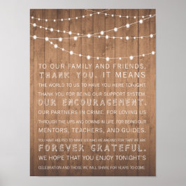 ウッドグレイン結婚の感謝していは素朴だ ポスター