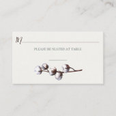 ウッドグレイン結婚ズ座席表コットンブランチ プレイスカード (正面)