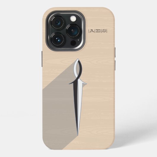 ウッドグレイン iPhoneケース イエスの魚と剣 iPhone 13 Proケース (裏面)