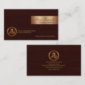 ウッドグレンレッドフェイク金ゴールドプレート運転手 名刺 (正面/裏面)