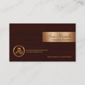 ウッドグレンレッドフェイク金ゴールドプレート運転手 名刺 (正面)