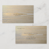 ウッドグレーシルバー金ゴールド金属アポイントメントカード 予約カード (正面/裏面)