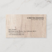 ウッドグレージングプラッターフォトショーケモダンース 名刺 (裏面)