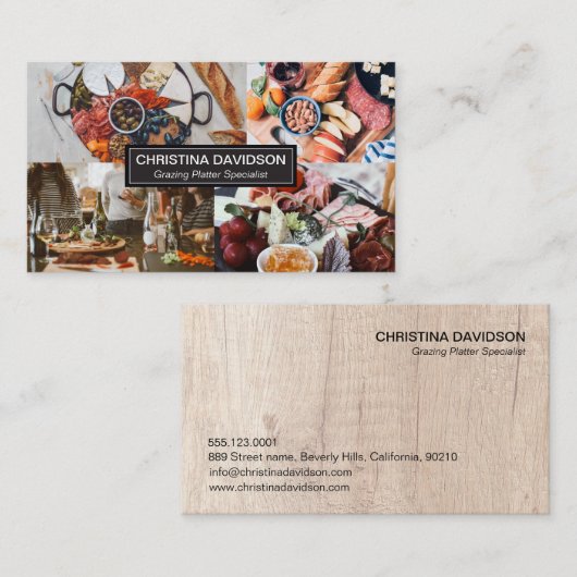 ウッドグレージングプラッターフォトショーケモダンース 名刺 (正面/裏面)