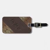 ウッドグレールックゴールデンフローラ渦巻き2 ラゲッジタグ (正面横)