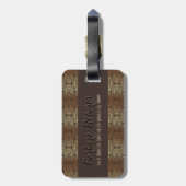 ウッドグレールックゴールデンフローラ渦巻き2 ラゲッジタグ (裏面縦)