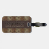 ウッドグレールックゴールデンフローラ渦巻き2 ラゲッジタグ (裏面横)