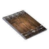 ウッドグ素朴ラムダイヤモンドグリッターウェディングプランナー ノートブック (右側)