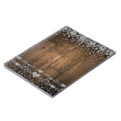 ウッドグ素朴ラムダイヤモンドグリッターウェディングプランナー ノートブック (左側)