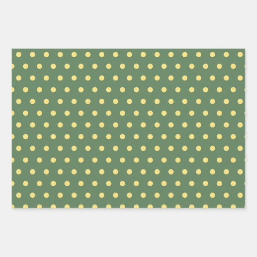 ウッドグ素朴リーン金ゴールドクリスマス水玉模様ストライプ ラッピングペーパーシート (正面2)