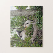 ウッドコウノトリ – 巣 – 遊び場 – 鳥 – パズル (縦)