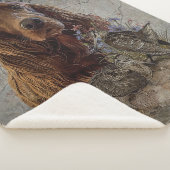 ウッドコック付きアイリッシュセッター シェルパブランケット (3/4)