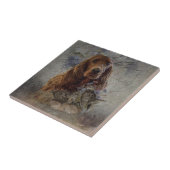 ウッドコック付きアイリッシュセッター タイル (側面)