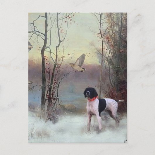 ウッドコック狩りとGSP シーズンポストカード (正面)