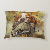 ウッドコック狩りウィズブリタニースパニエル犬 アクセントクッション (裏面)