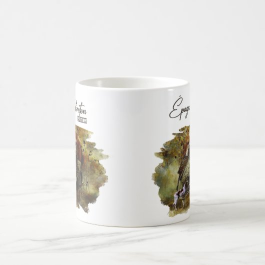 ウッドコック狩りウィズブリタニースパニエル犬 コーヒーマグカップ (中央)