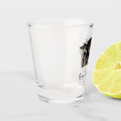 ウッドコック狩りウィズブリタニースパニエル犬 ショットグラス (左)