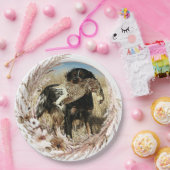 ウッドコック狩りウィズブリタニースパニエル犬 ペーパープレート (パーティー)