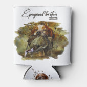 ウッドコック狩りウィズブリタニースパニエル犬 缶クーラー (正面)