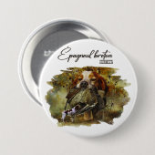 ウッドコック狩りウィズブリタニースパニエル犬 缶バッジ (正面&裏面)