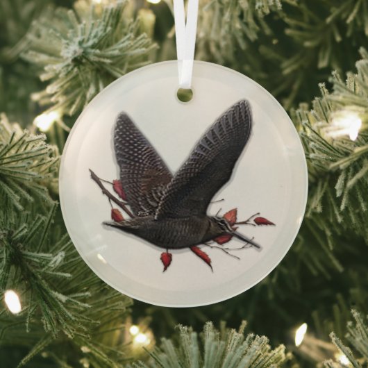 ウッドコック ガラスオーナメント (インサイチュ)
