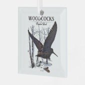 ウッドコック – パッション狩り ガラスオーナメント (正面左)