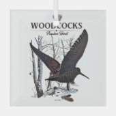 ウッドコック – パッション狩り ガラスオーナメント (正面)