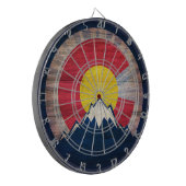 ウッドコロラ素朴ド州旗の山ダーツボード ダーツボード (正面左)