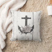 ウッドコースト素朴ビーチいかりヴィンテージフローラ クッション (ブランケット)