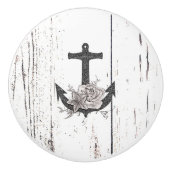 ウッドコースト素朴ビーチいかりヴィンテージフローラ セラミックノブ (正面)