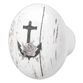 ウッドコースト素朴ビーチいかりヴィンテージフローラ セラミックノブ (右)