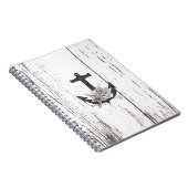 ウッドコースト素朴ビーチいかりヴィンテージフローラ ノートブック (右側)