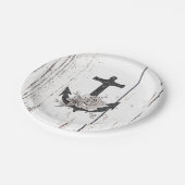 ウッドコースト素朴ビーチいかりヴィンテージフローラ ペーパープレート (アングル)