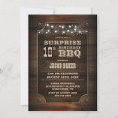 ウッドサプライズ18誕生日BBQ 招待状 (正面)