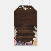 ウッドサンキューラベル素朴フラワーブライダルシャワー ギフトタグ (裏面)