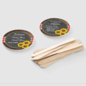 ウッドサンフラワーチョーク結婚式 プログラムハンドファン ハンドファン (組立なし)