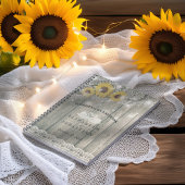 ウッドサンフラワーレースのストリングライト結婚ズのゲストブック ノートブック