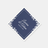 ウッドシカクテルナプキンス | リーフフレーム(真夜中) DK スタンダードカクテルナプキン (角)