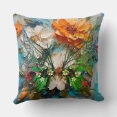 ウッドシバタフライ&フラワーカラフルズ装飾用クッション クッション (裏面)