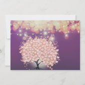 ウッドシフェアリータールミレニアルピンクパープル結婚ズ 招待状 (裏面)