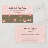 ウッドシャビー素朴シックなヴィンテージフローラ 名刺 (正面/裏面)