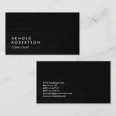 ウッドシンプルトレンディープレーングレー 名刺 (正面/裏面)