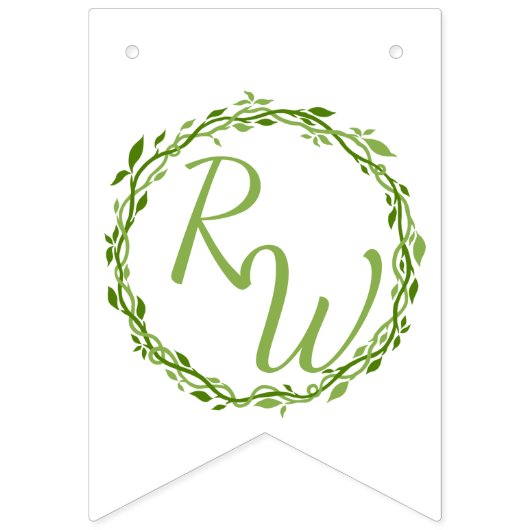 ウッドシーエレガンス |の結婚つる植物たった今結婚しました バンティングフラッグ (第2の旗)